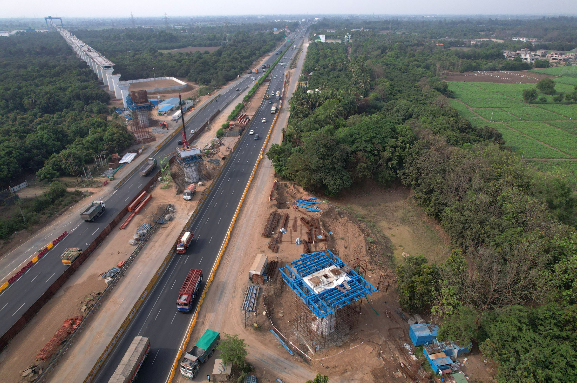 SBS (Over-slung) LG-6 & I-Girder Launching at Kheda District, June 2023